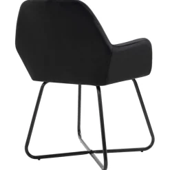 vidaXL Eetkamerstoelen 2 st fluweel zwart