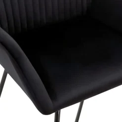 vidaXL Eetkamerstoelen 2 st fluweel zwart