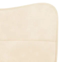 vidaXL Eetkamerstoelen 2 st fluweel crèmekleurig