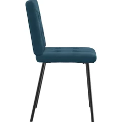 vidaXL Eetkamerstoelen 4 st fluweel blauw