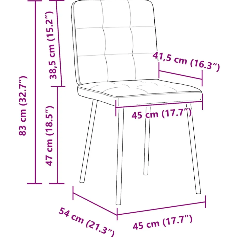 vidaXL Eetkamerstoelen 4 st fluweel zwart