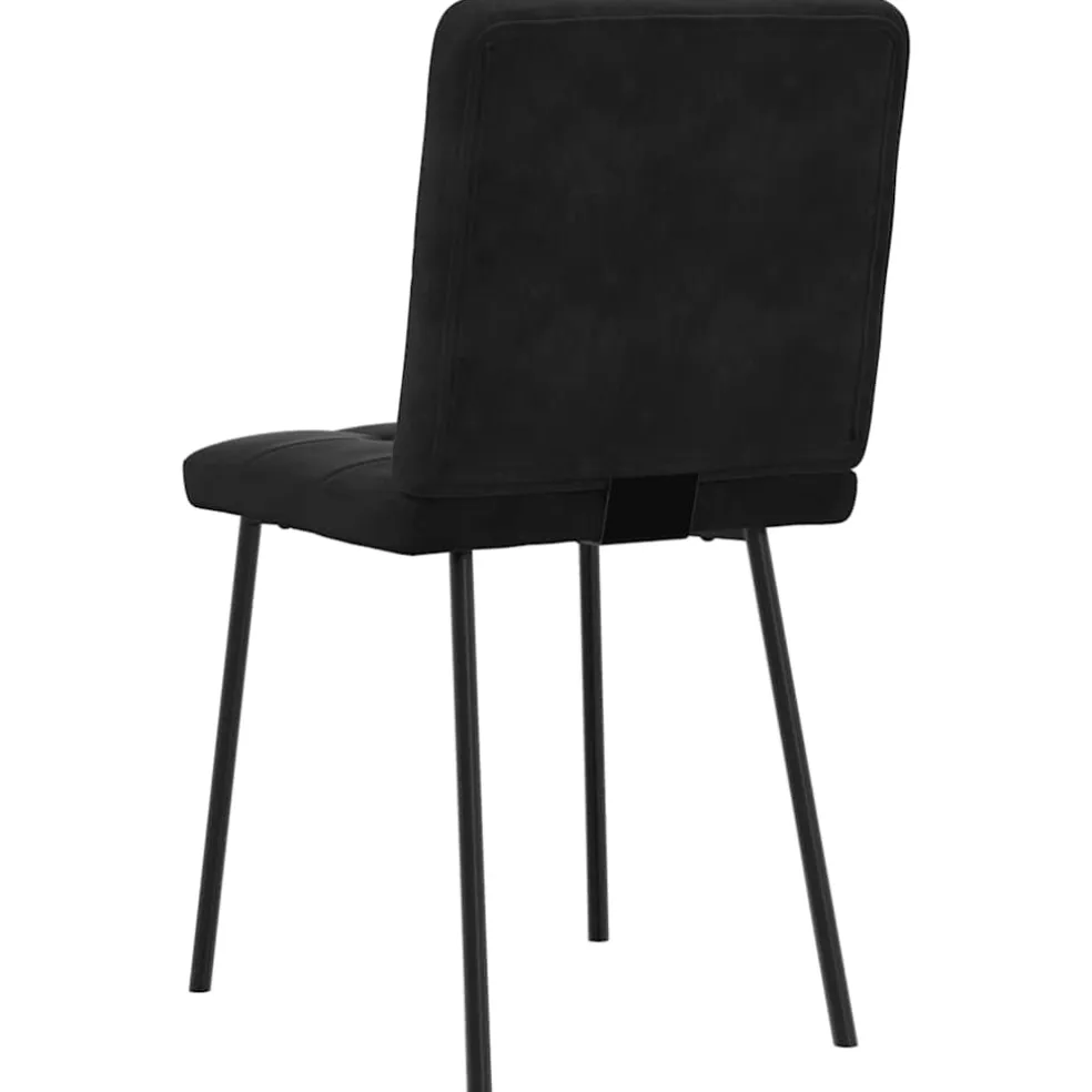 vidaXL Eetkamerstoelen 4 st fluweel zwart