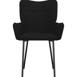 vidaXL Eetkamerstoelen 2 st fluweel zwart