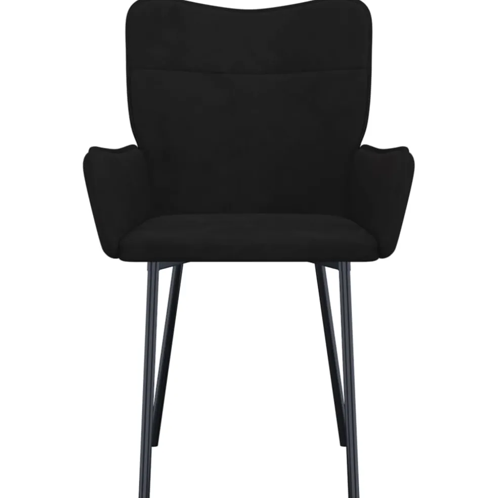 vidaXL Eetkamerstoelen 2 st fluweel zwart