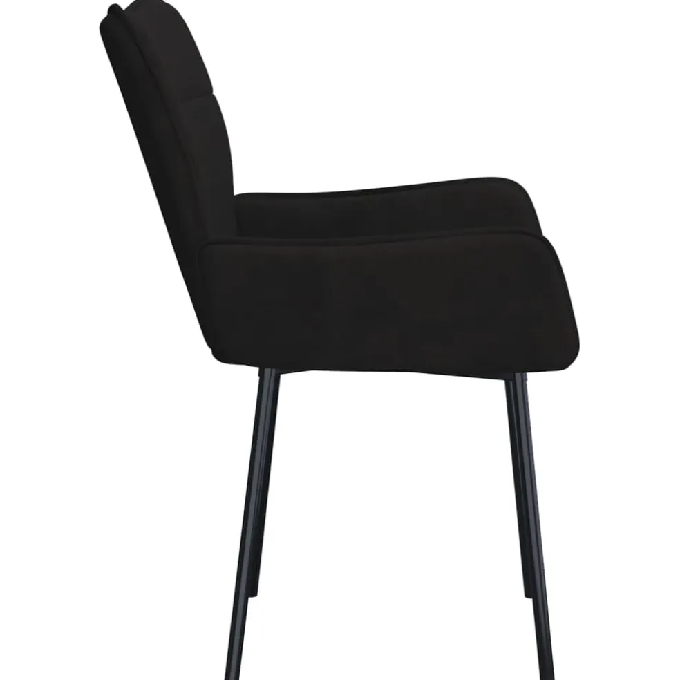 vidaXL Eetkamerstoelen 2 st fluweel zwart