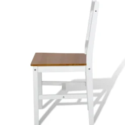 vidaXL Eetkamerstoelen 2 st grenenhout wit