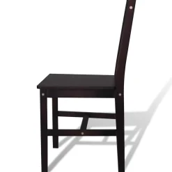 vidaXL Eetkamerstoelen 2 st grenenhout donkerbruin