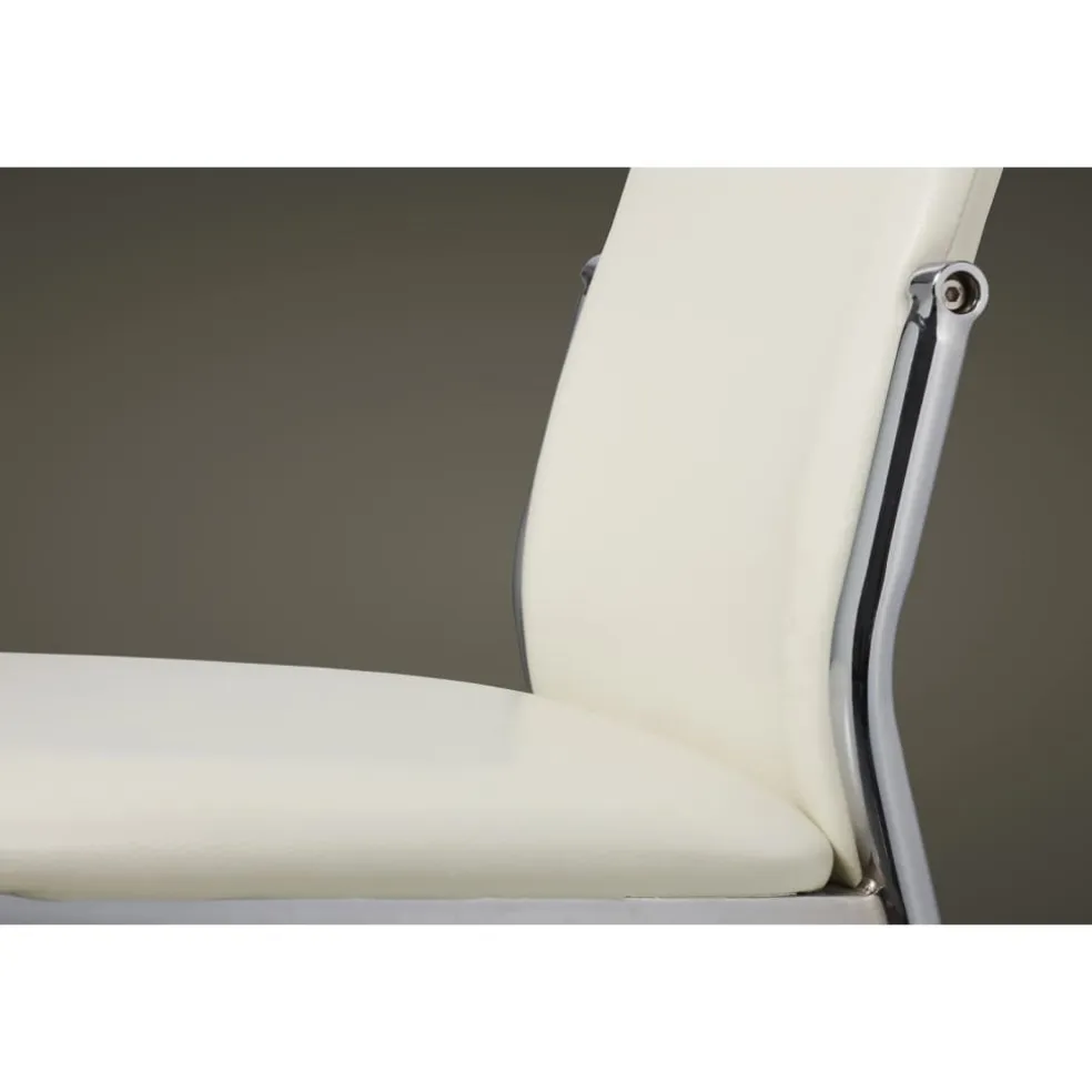 vidaXL Eetkamerstoelen 2 st kunstleer wit