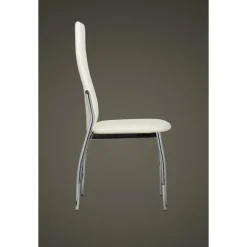 vidaXL Eetkamerstoelen 2 st kunstleer wit