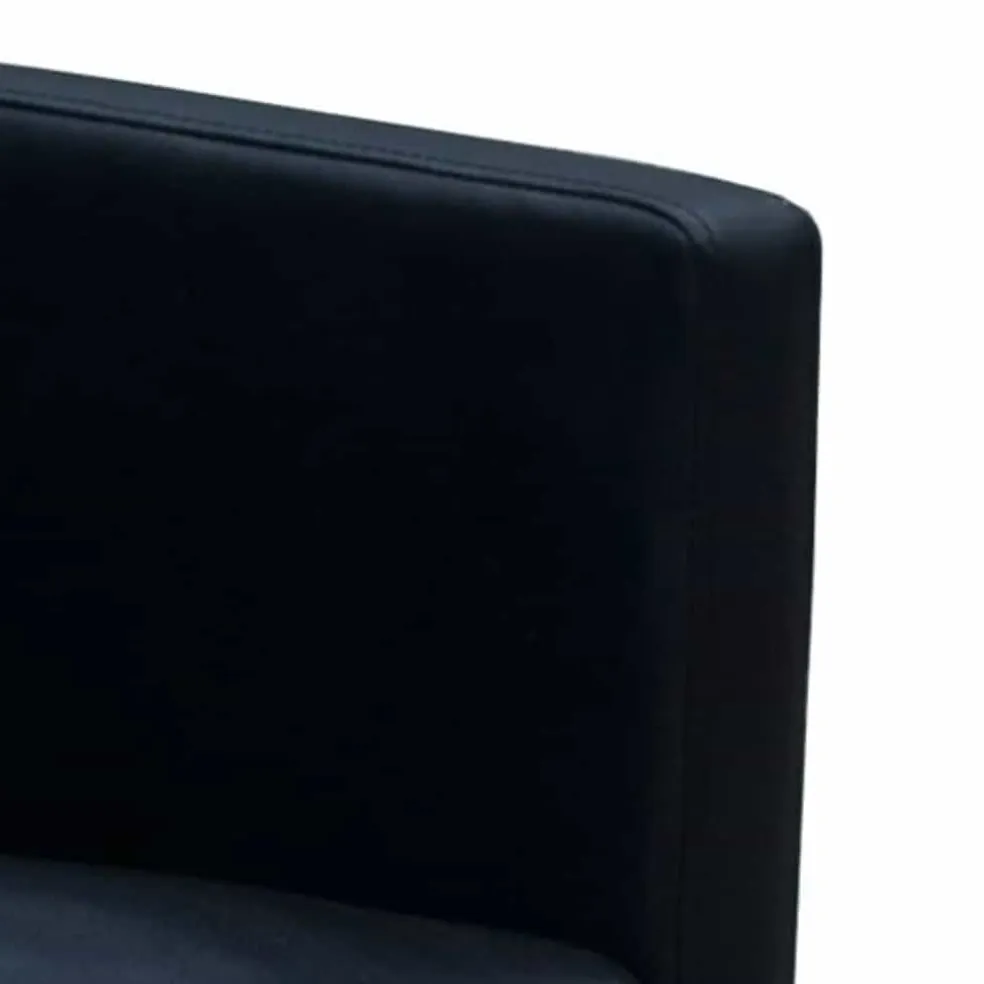 vidaXL Eetkamerstoelen 2 st kunstleer zwart