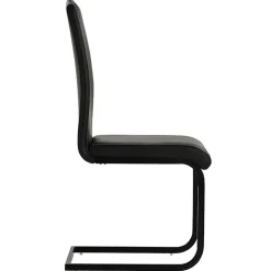 vidaXL Eetkamerstoelen 2 st kunstleer zwart