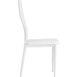 vidaXL Eetkamerstoelen 2 st kunstleer wit
