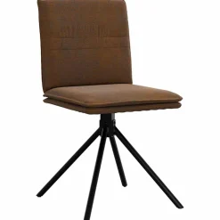 vidaXL Eetkamerstoelen 4 st kunstsuède bruin