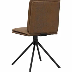 vidaXL Eetkamerstoelen 4 st kunstsuède bruin