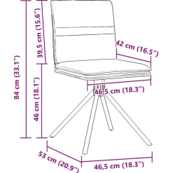 vidaXL Eetkamerstoelen 4 st kunstsuède bruin