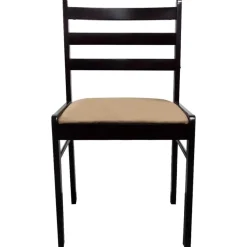 vidaXL Eetkamerstoelen 2 st massief rubberwood en fluweel bruin
