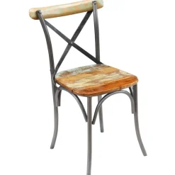 vidaXL Eetkamerstoelen 2 st massief gerecycled hout