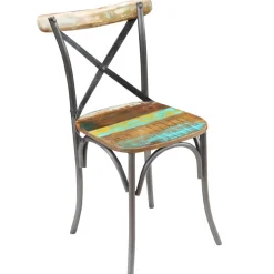vidaXL Eetkamerstoelen 2 st massief gerecycled hout