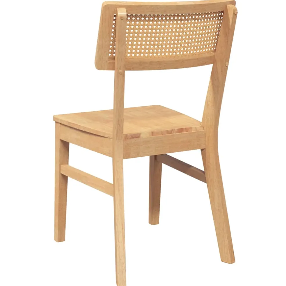 vidaXL Eetkamerstoelen 2 st massief hout rubber
