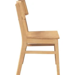 vidaXL Eetkamerstoelen 2 st massief hout rubber