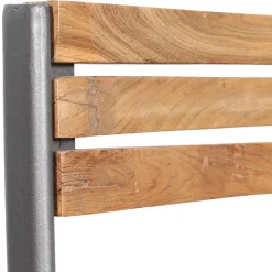 vidaXL Eetkamerstoelen 2 st massief teakhout