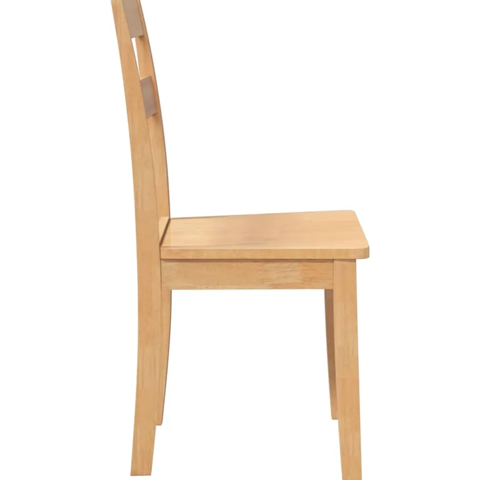 vidaXL Eetkamerstoelen 2 st massief hout naturel rubber