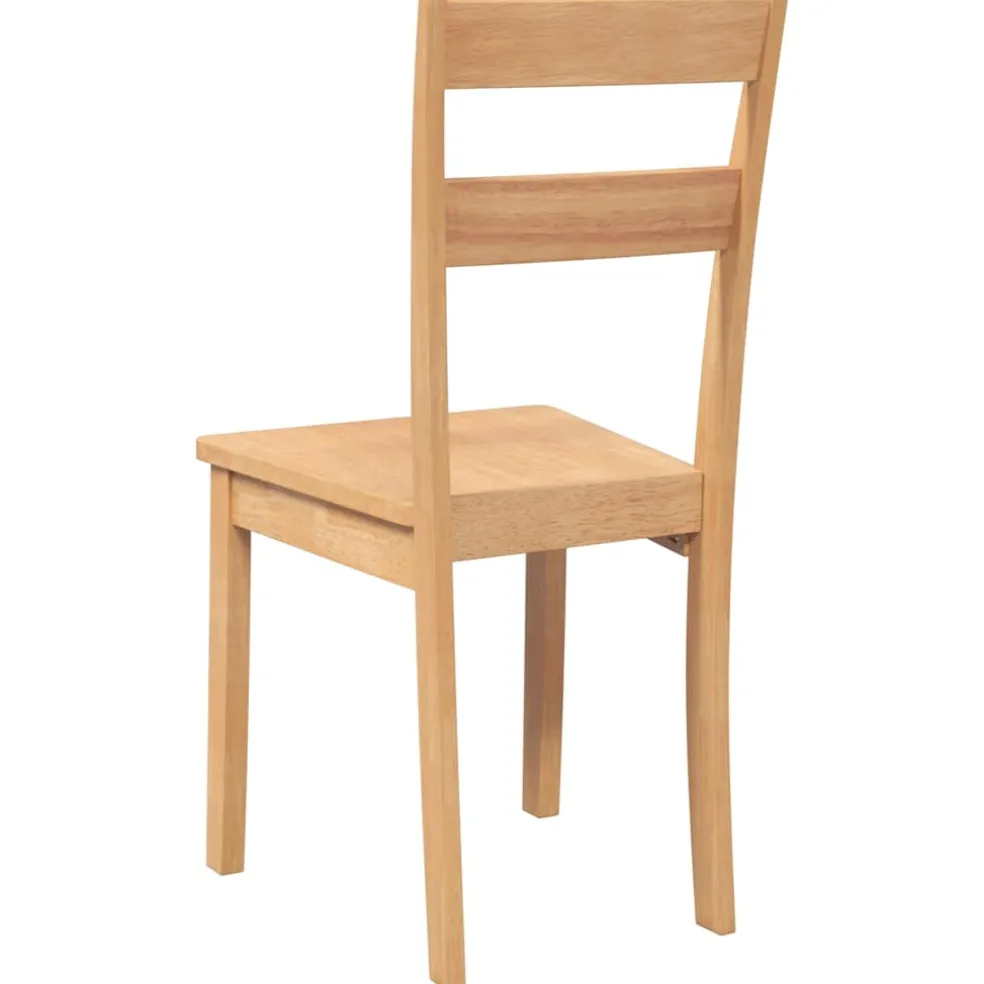 vidaXL Eetkamerstoelen 2 st massief hout naturel rubber