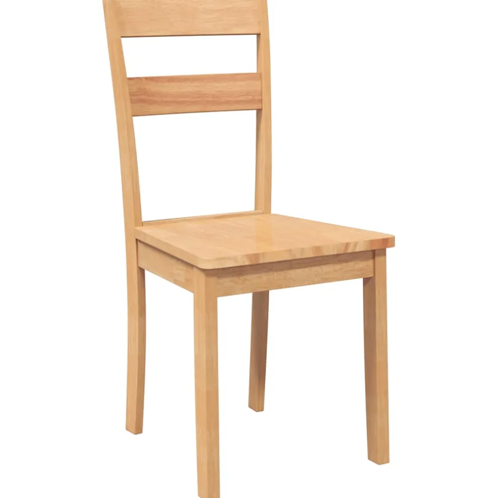 vidaXL Eetkamerstoelen 2 st massief hout naturel rubber