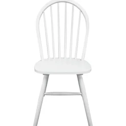 vidaXL Eetkamerstoelen 2 st massief rubberwood wit