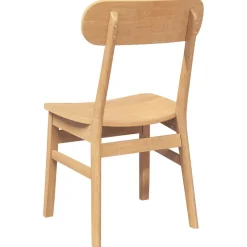 vidaXL Eetkamerstoelen 2 st massief hout rubber