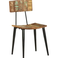 vidaXL Eetkamerstoelen 2 st massief gerecycled hout