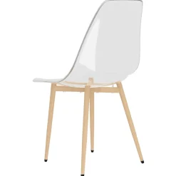 vidaXL Eetkamerstoelen 2 st PET transparant