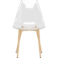 vidaXL Eetkamerstoelen 2 st PET transparant
