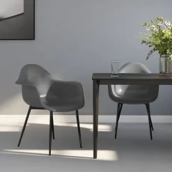 vidaXL Eetkamerstoelen 2 st PP grijs