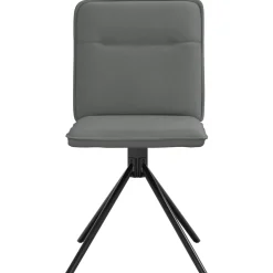 vidaXL Eetkamerstoelen 4 st stof donkergrijs