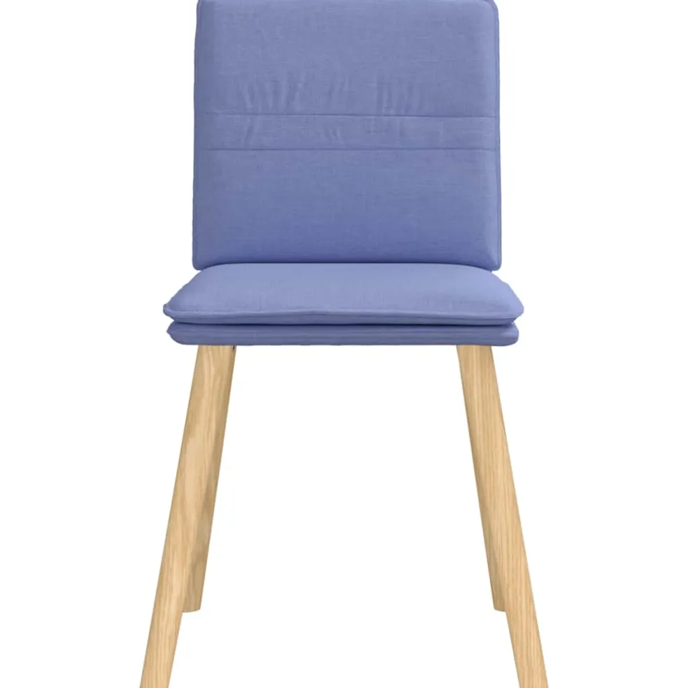 vidaXL Eetkamerstoelen 4 st stof jeansblauw