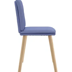 vidaXL Eetkamerstoelen 4 st stof jeansblauw