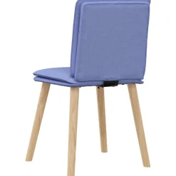 vidaXL Eetkamerstoelen 4 st stof jeansblauw