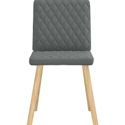 vidaXL Eetkamerstoelen 4 st stof donkergrijs
