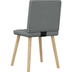 vidaXL Eetkamerstoelen 4 st stof donkergrijs