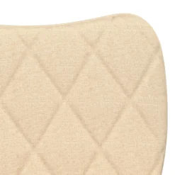 vidaXL Eetkamerstoelen 2 st stof crèmekleurig