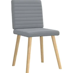 vidaXL Eetkamerstoelen 4 st stof lichtgrijs