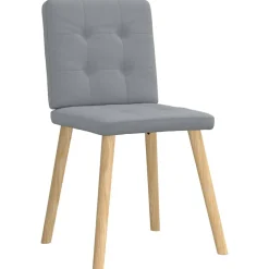 vidaXL Eetkamerstoelen 4 st stof lichtgrijs