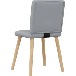 vidaXL Eetkamerstoelen 4 st stof lichtgrijs