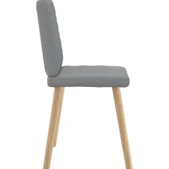 vidaXL Eetkamerstoelen 4 st stof lichtgrijs