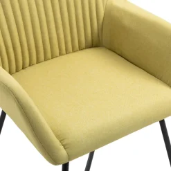 vidaXL Eetkamerstoelen 2 st stof groen