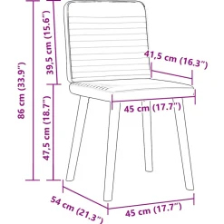 vidaXL Eetkamerstoelen 4 st stof zwart