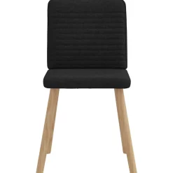 vidaXL Eetkamerstoelen 4 st stof zwart