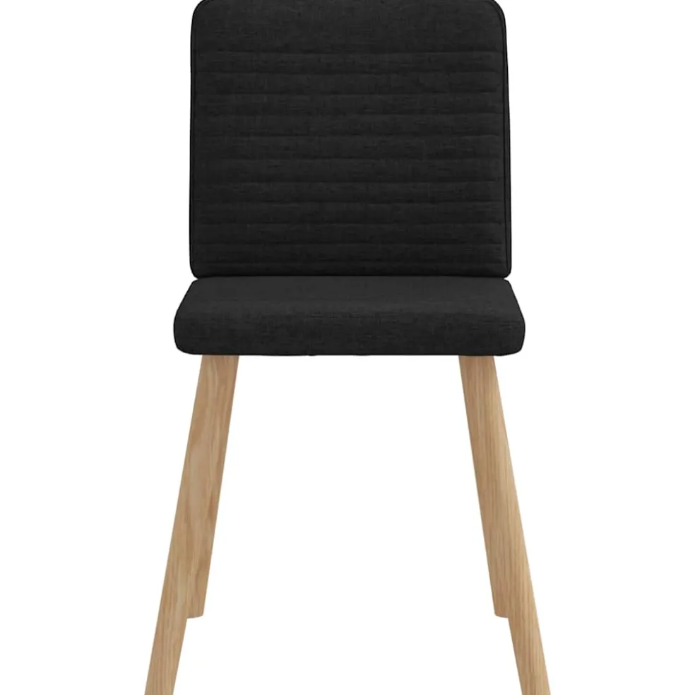 vidaXL Eetkamerstoelen 4 st stof zwart