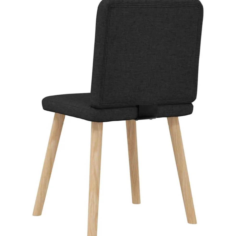 vidaXL Eetkamerstoelen 4 st stof zwart